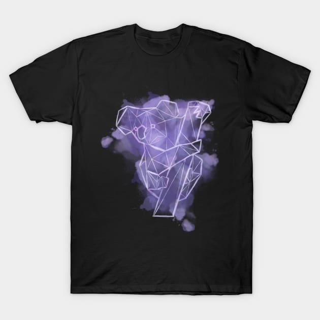 Koala Bear Low Poly Art Watercolor Polygon T-Shirt by JTYDesigns